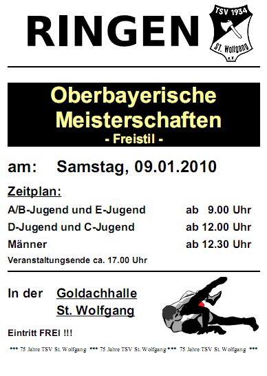 Plakat OBB.Meisterschaft2010 Freistil